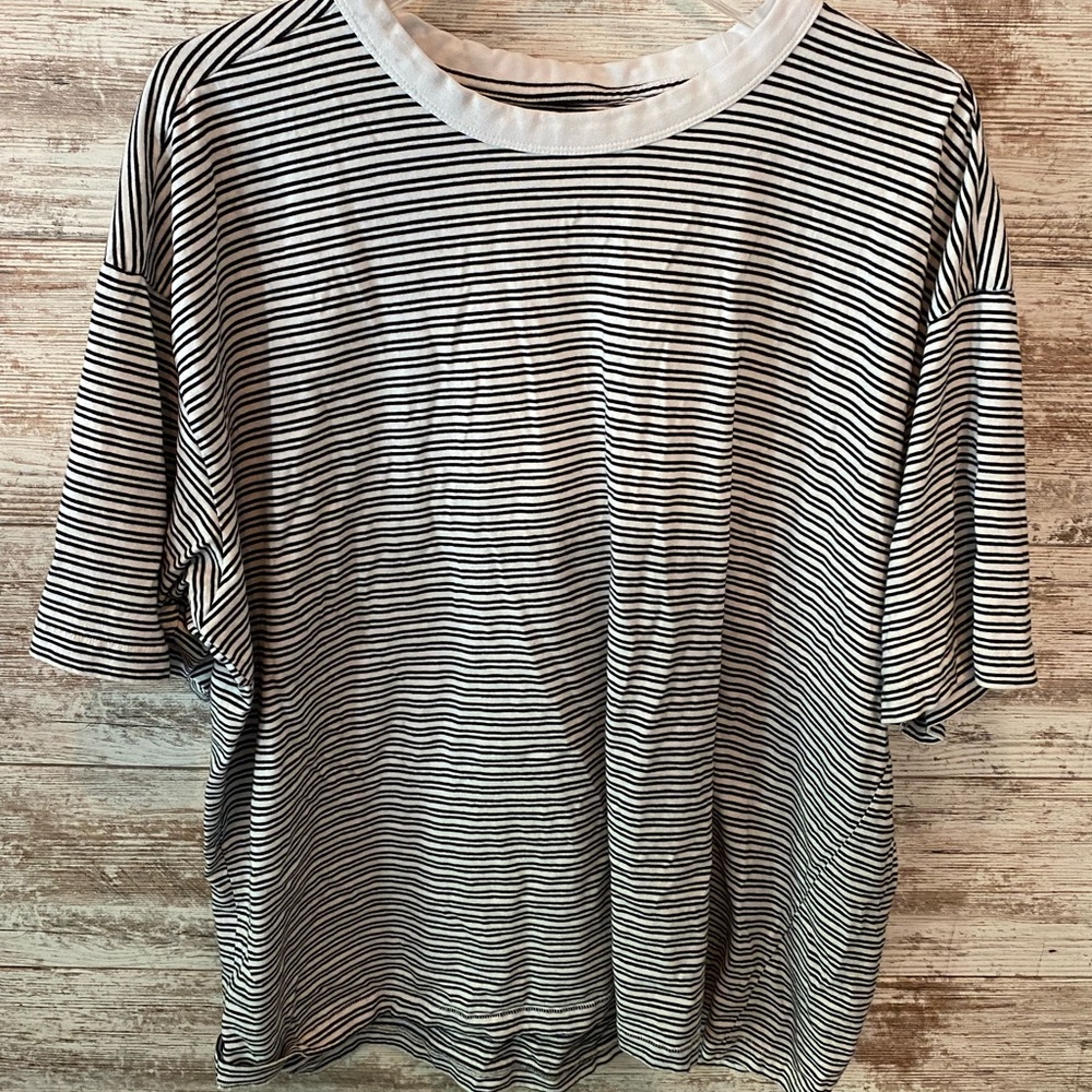 Navy stripe shirt